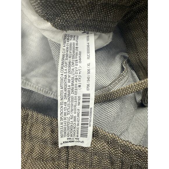 ZARA Jogger Knit Easy Care Pants XL Brown 0706/540 Slim Fit Stretch Trousers - Picture 6 of 10